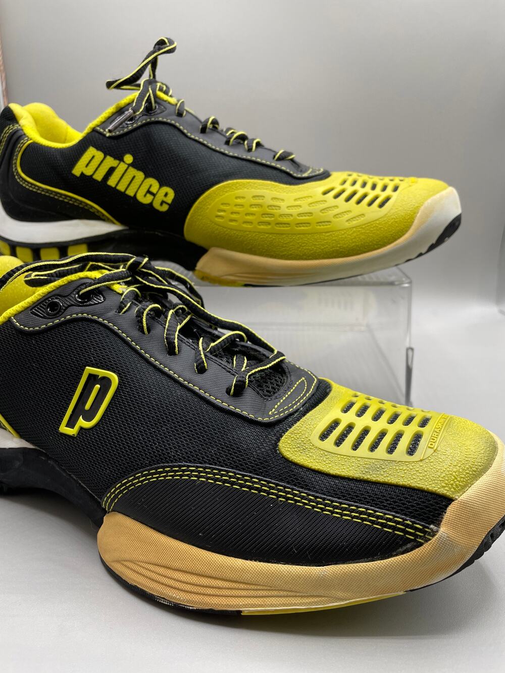 Prince Rebel 2 Black & Yellow Tennis‎ Lace Up Mens Sneakers 11.5